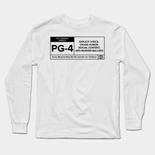 PG-4 "Rating" dark on light Long Sleeve T-Shirt